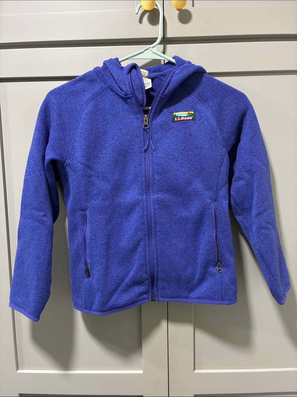 L.L. Bean Kids Blue Full-Zip Hooded Fleece Jacket